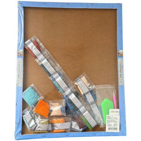 Tablou GR04 Goblen Diamante Rotunde, cu rama, 50 x 40 cm, Pisicuta [2]