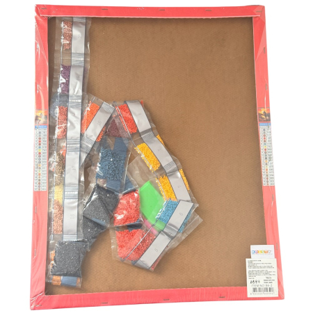 Tablou GR08 Goblen Diamante Rotunde, cu rama, 50 x 40 cm, Cal negru [2]