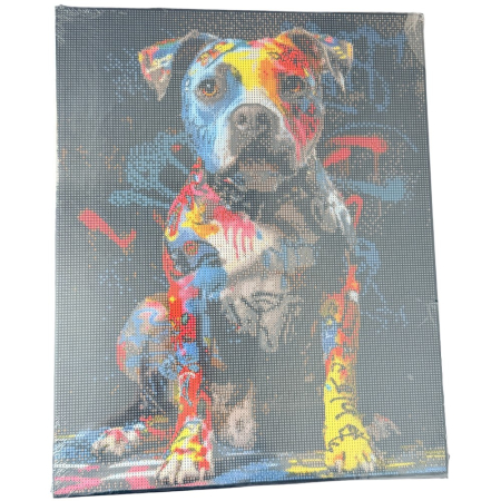 Tablouri cu diamante - Tablou GR11 Goblen Diamante Rotunde, cu rama, 50 x 40 cm, Catel