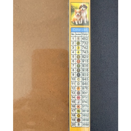 Tablouri cu diamante - Tablou GR12 Goblen Diamante Rotunde, cu rama, 50 x 40 cm, Doi Catei