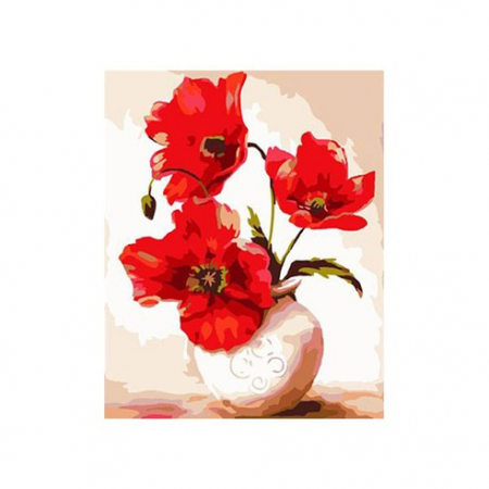 Tablou PM613 Picteaza dupa numere, Maci in vaza, 20 x 30 cm [2]
