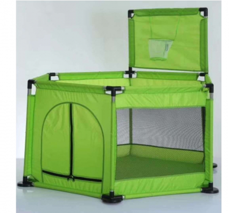 Jocuri si Jucarii - Tarc pentru bebelusi cu cos de baschet si 30 bile, Verde