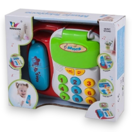 Telefon muzical interactiv pentru copii, cu lumini si sunete, 18 luni+ [3]