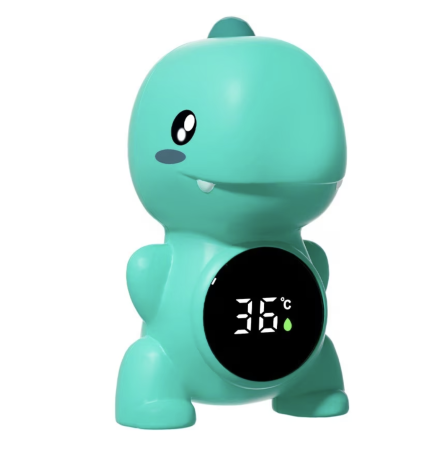 Jocuri si Jucarii - Termometru baie cu afisaj LED, 3 trepte temperatura, Dinozaur