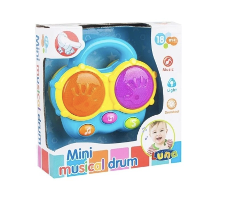 Jocuri si Jucarii - Toba interactive pentru copii 18 luni+, cu lumini si sunete