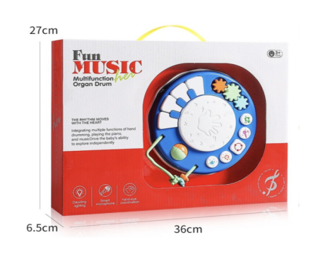 Toba muzicala cu microfon, pian si 5 activitati, albastru [2]