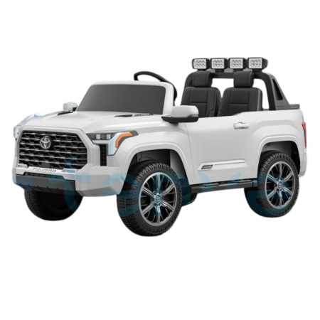 Vehicule electrice - Masina electrica copii Toyota pickup, licentiata, 12V 7Ah, 2 motoare 550, telecomanda 2.4G, 3-8 ani, Alb