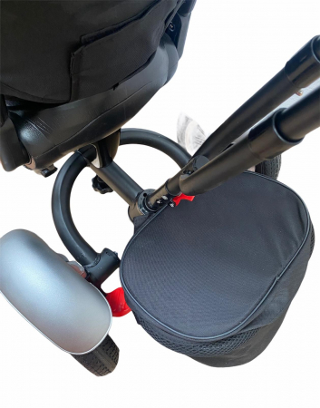 Tricicleta cu far luminos si sunete, Maner reversibil, 4499 - Albastru [8]