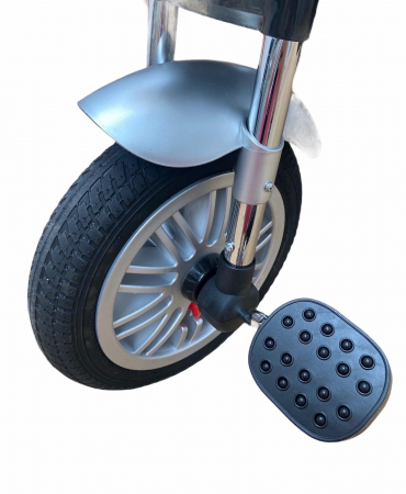 Tricicleta cu far luminos si sunete, Maner reversibil, 4499 - Albastru [9]