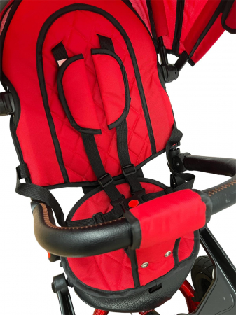 Tricicleta cu far luminos si sunete, Maner reversibil, SL03 - Rosu [13]