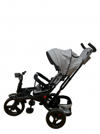 Tricicleta cu scaun reversibil si pozitie de somn, SL02 - Gri [8]