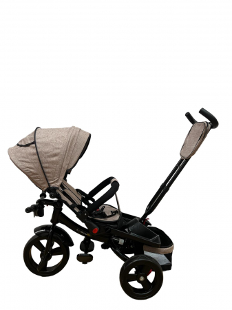 Tricicleta cu scaun reversibil si pozitie de somn, SL02 - Crem [10]