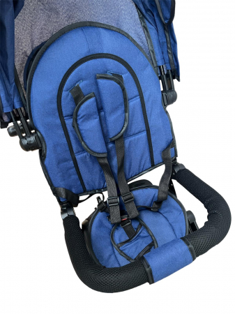 Tricicleta cu scaun reversibil si pozitie de somn, SL02 - Albastru [13]