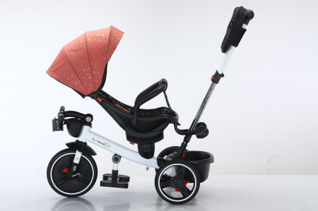 La plimbare - Tricicleta pliabila cu muzica, cu pozitie de somn si scaun reversibil, SL01 - rosu