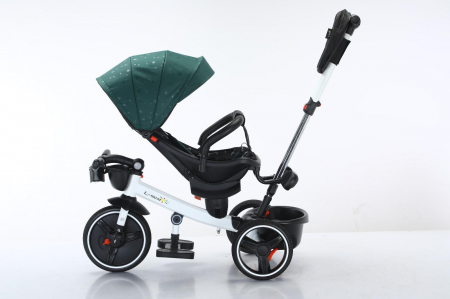 La plimbare - Tricicleta pliabila cu muzica, cu pozitie de somn si scaun reversibil, SL01 - verde
