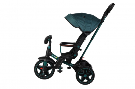 Tricicleta reversibila, evolutiva, cu pozitie de somn, roata cauciuc, cu lumini si muzica, SL05 Verde [3]