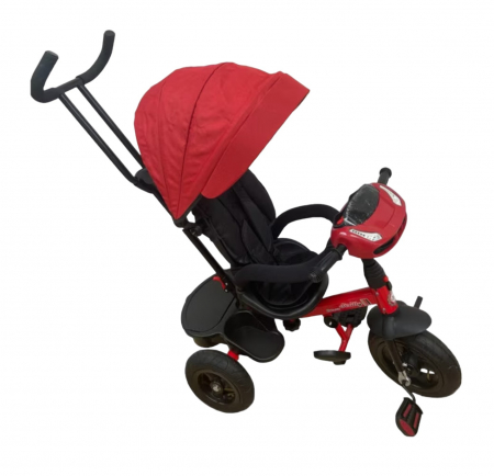 La plimbare - Tricicleta reversibila, pozitie de somn, cu lumina si sunete, T500 Rosu