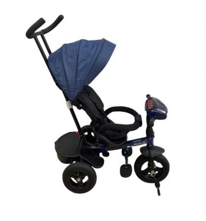 La plimbare - Tricicleta reversibila, pozitie de somn, cu lumina si sunete, T500 Albastru