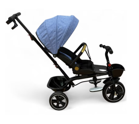 Tricicleta X1 Albastru, cu maner parental, scaun reversibil, pliabila, pozitie de somn [3]