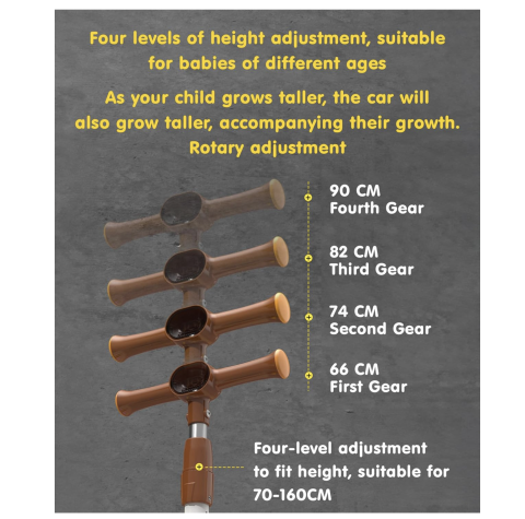 Trotineta 2022 gri, cu scaun, 3 roti LED, muzica, pliabila, reglabila, 3-12 ani [7]