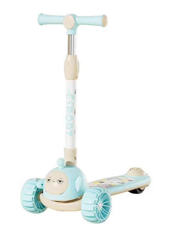 Trotinete pentru copii - Trotineta copii C Sport 807 Bleu, pliabila, lumini LED si muzica, 3 roti, 3-8 ani