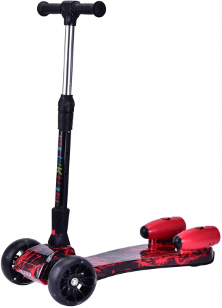 Trotineta cu aburi, sunete si lumini, cu Bluetooth si cablu USB, TR07, rosu [10]