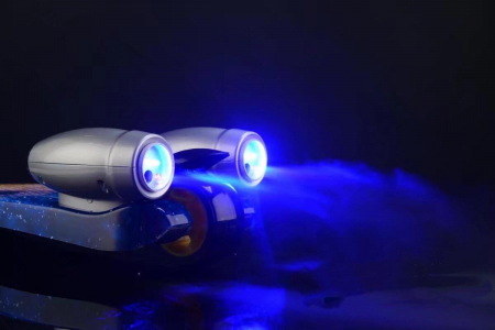 Trotineta cu aburi, sunete si lumini, cu Bluetooth si cablu USB, TR07, albastru [6]