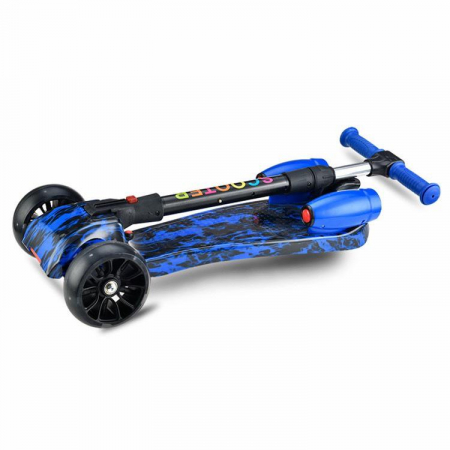 Trotineta cu aburi, sunete si lumini, cu Bluetooth si cablu USB, TR07, albastru [3]