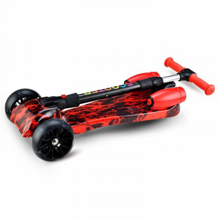 Trotineta cu aburi, sunete si lumini, cu Bluetooth si cablu USB, TR07, rosu [3]