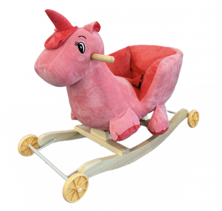 Camera copilului - Unicornul Magic Din Plus Balansoar Si Cu Roti, Roz