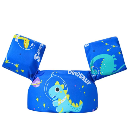 Jocuri si Jucarii - Vesta de inot cu Aripioare, Flotabilitate ridicata, Dino albastru