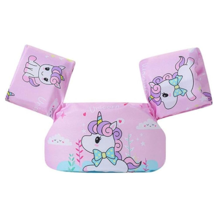 Jocuri si Jucarii - Vesta de inot cu Aripioare, Flotabilitate ridicata, Unicorn roz