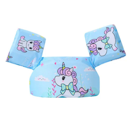 Jocuri si Jucarii - Vesta de inot cu Aripioare, Flotabilitate ridicata, Unicorn bleu