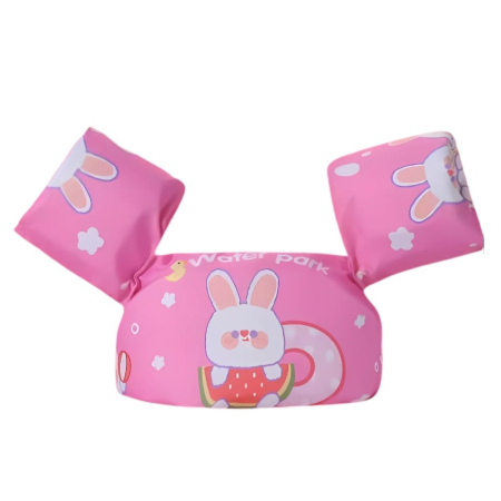 Jocuri si Jucarii - Vesta de inot cu Aripioare, Flotabilitate ridicata, Iepuras roz