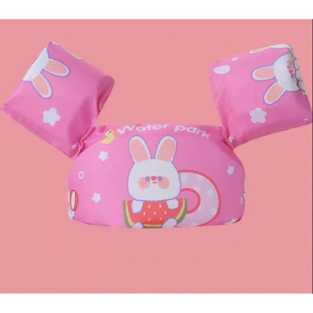 Jocuri si Jucarii - Vesta de inot cu Aripioare, Flotabilitate ridicata, Iepuras roz
