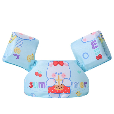 Jocuri si Jucarii - Vesta de inot cu Aripioare, Flotabilitate ridicata, Ursulet bleu