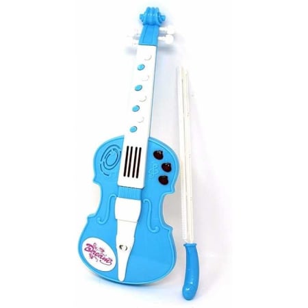 Jocuri si Jucarii - Vioara de jucarie cu arcus, sunete si lumini, bleu
