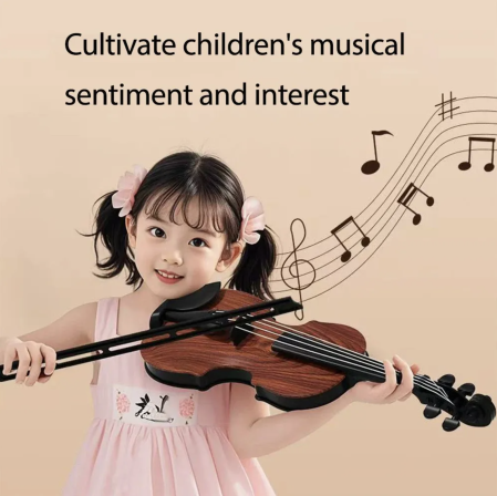 Vioara de jucarie pentru copii cu sunete, corzi reglabile, ABS, 3 ani+ [7]