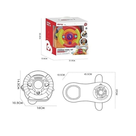 Volan interactiv pentru copii 18 luni+, cu sunete si lumini [7]