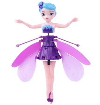 Papusi: bebelusi si personaje din desene animate - Zana Zburatoare Flying Fairy Fetita mov