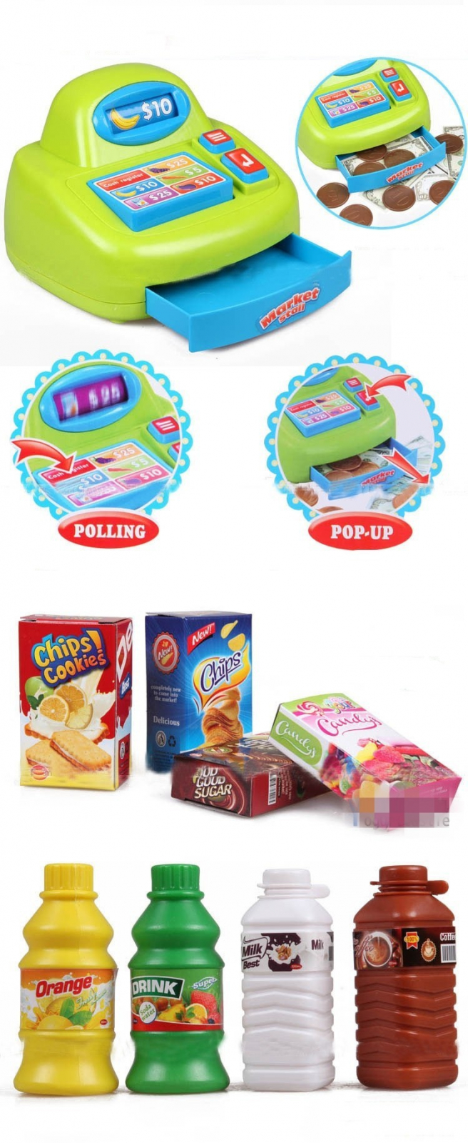 CLEL MONOMART GUまとめ売り　全9点 Jucarie de rol Piata SuperMarket Cu Casa De Marcat, 008-85