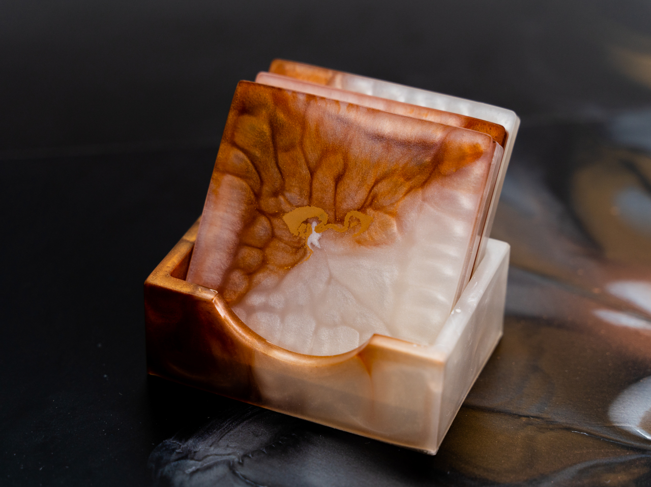 Set 4 suporturi de pahare Copper Touch [4]