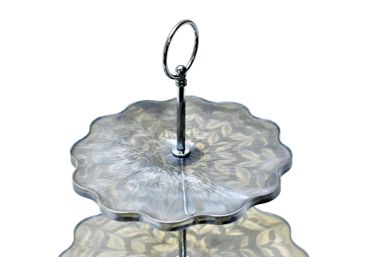 Suport supraetajat pentru fructe și patiserie Silver [2]