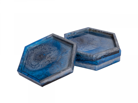 Accesorii - Set 4 suporturi de pahare Blue Eyes