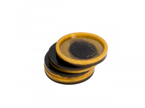 Accesorii - Set 4 suporturi de pahare Gold Ring