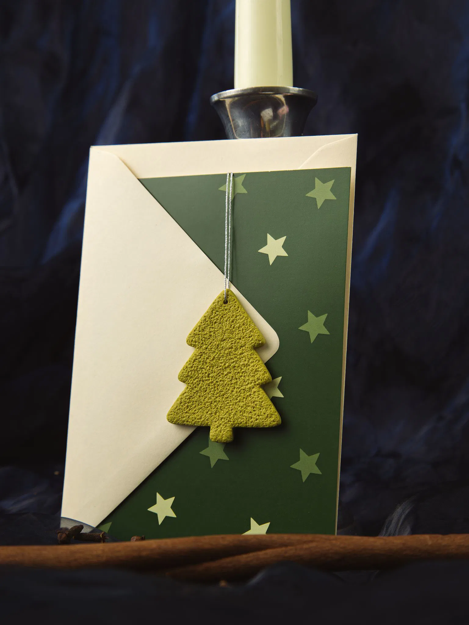 SHOP - Felicitare Crăciun cu Ornament din Lut Polimeric și Plic Asortat