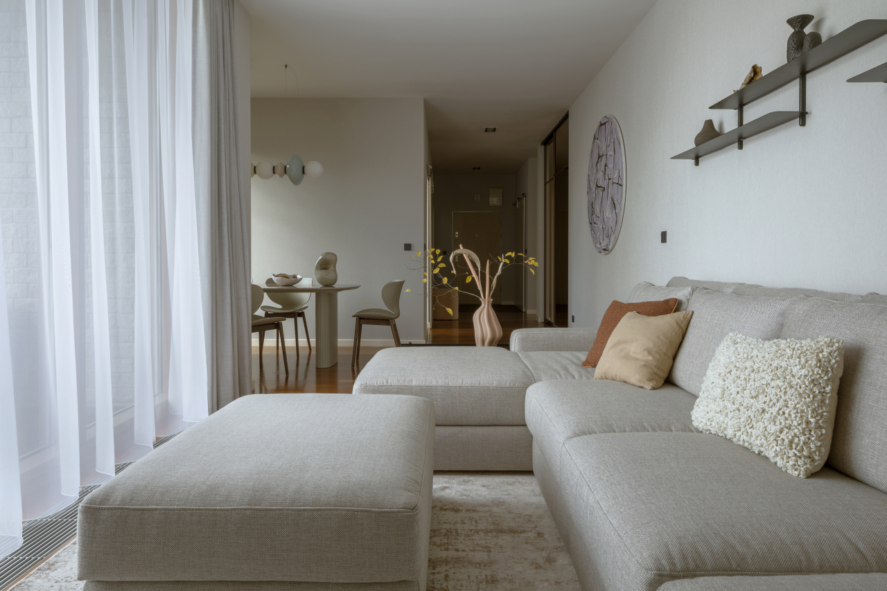 Colțar modular Aria U extensibil cu ladă de depozitare în stofă premium [10]