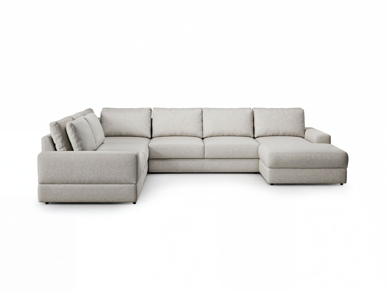 Colțar modular Aria U extensibil cu ladă de depozitare în stofă premium [3]