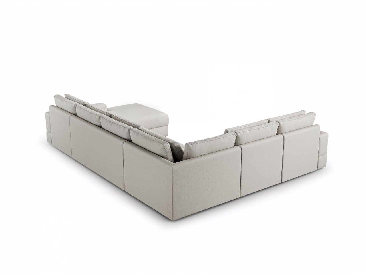Colțar modular Aria U extensibil cu ladă de depozitare în stofă premium [5]