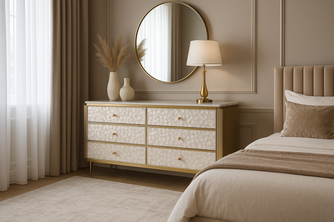 Comoda Stilig 910 Aurie cu 6 Sertare [8]